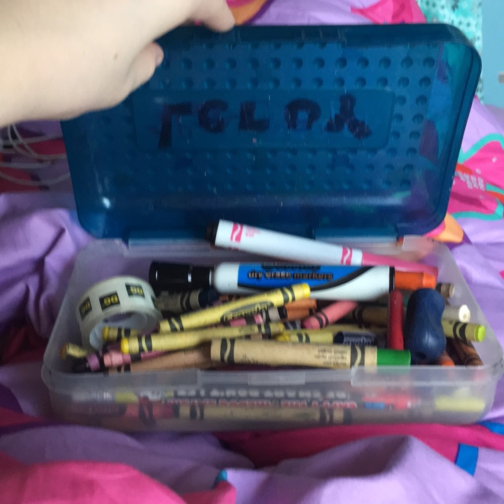 Navy Blue Spacemaker School Box - Picture 2 of 3